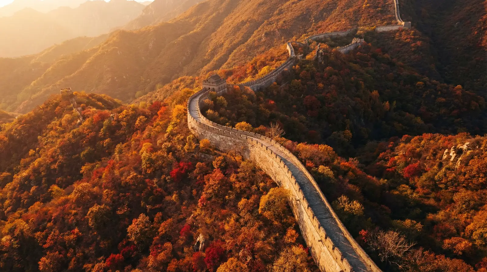 狼群影院在线观看免费版 秋日长城航拍全景